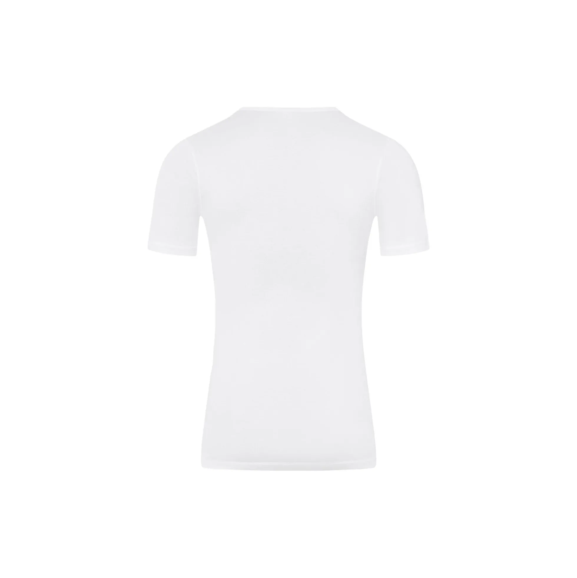 Cotton Pure SS Shirt V-Neck, white