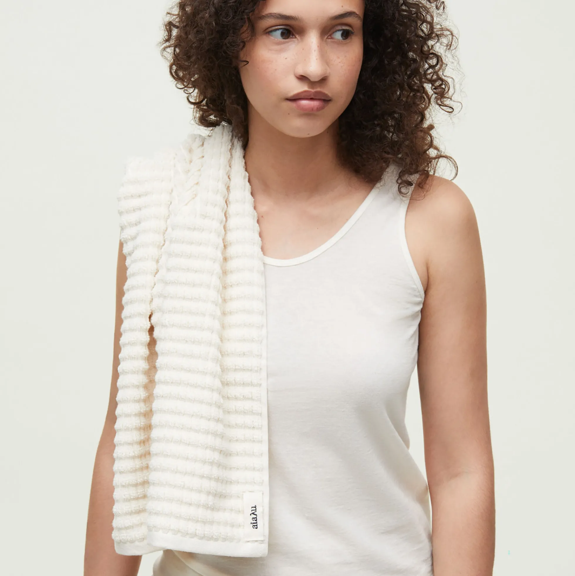 Cotton Senshu Towel, pure ecru