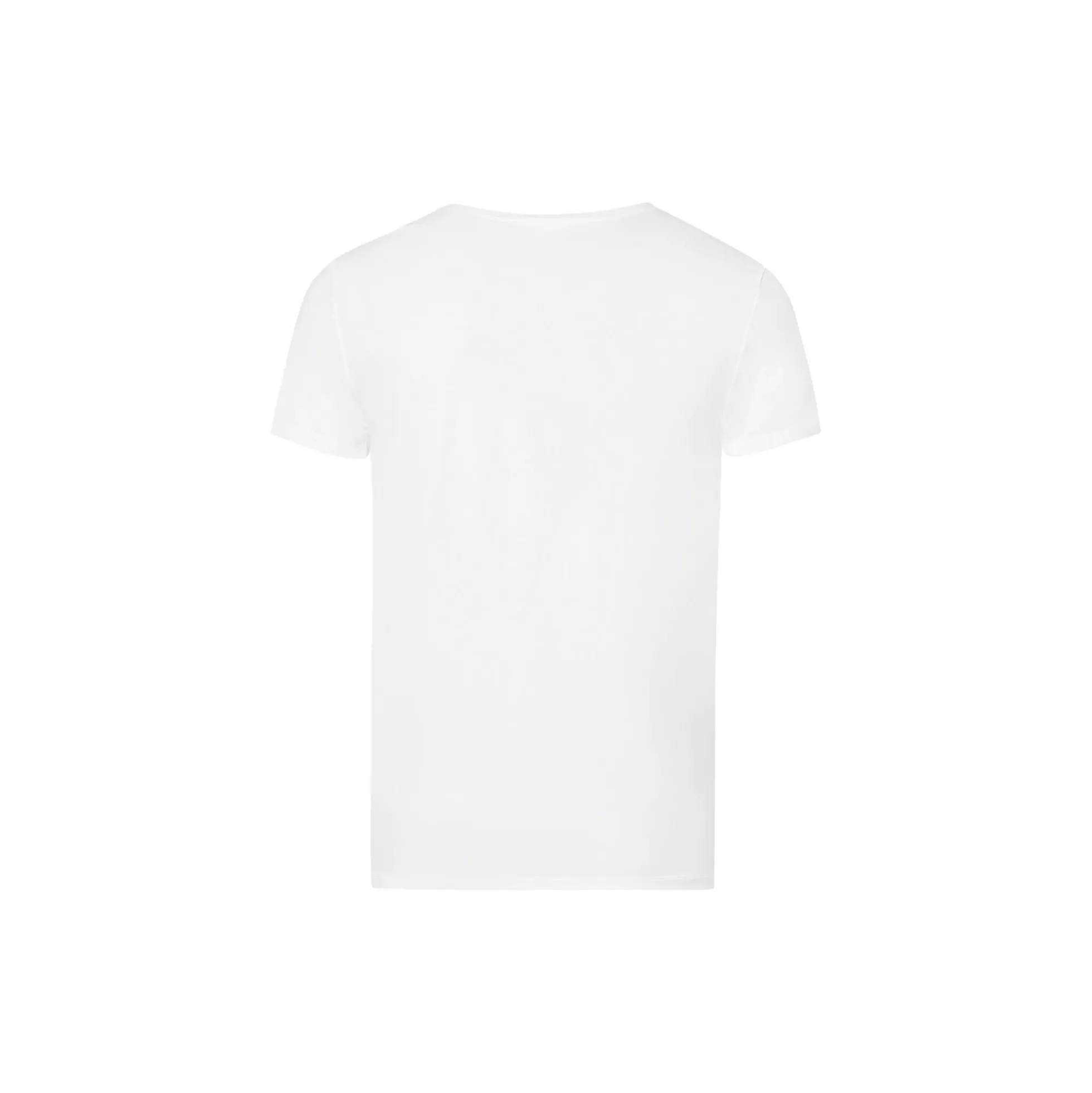 Cotton Superior SS Shirt V-Neck, white