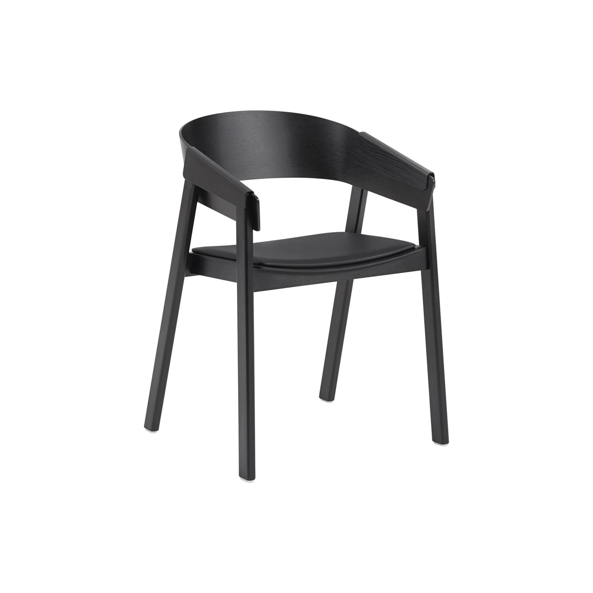 Cover Armchair, refine leather black/black