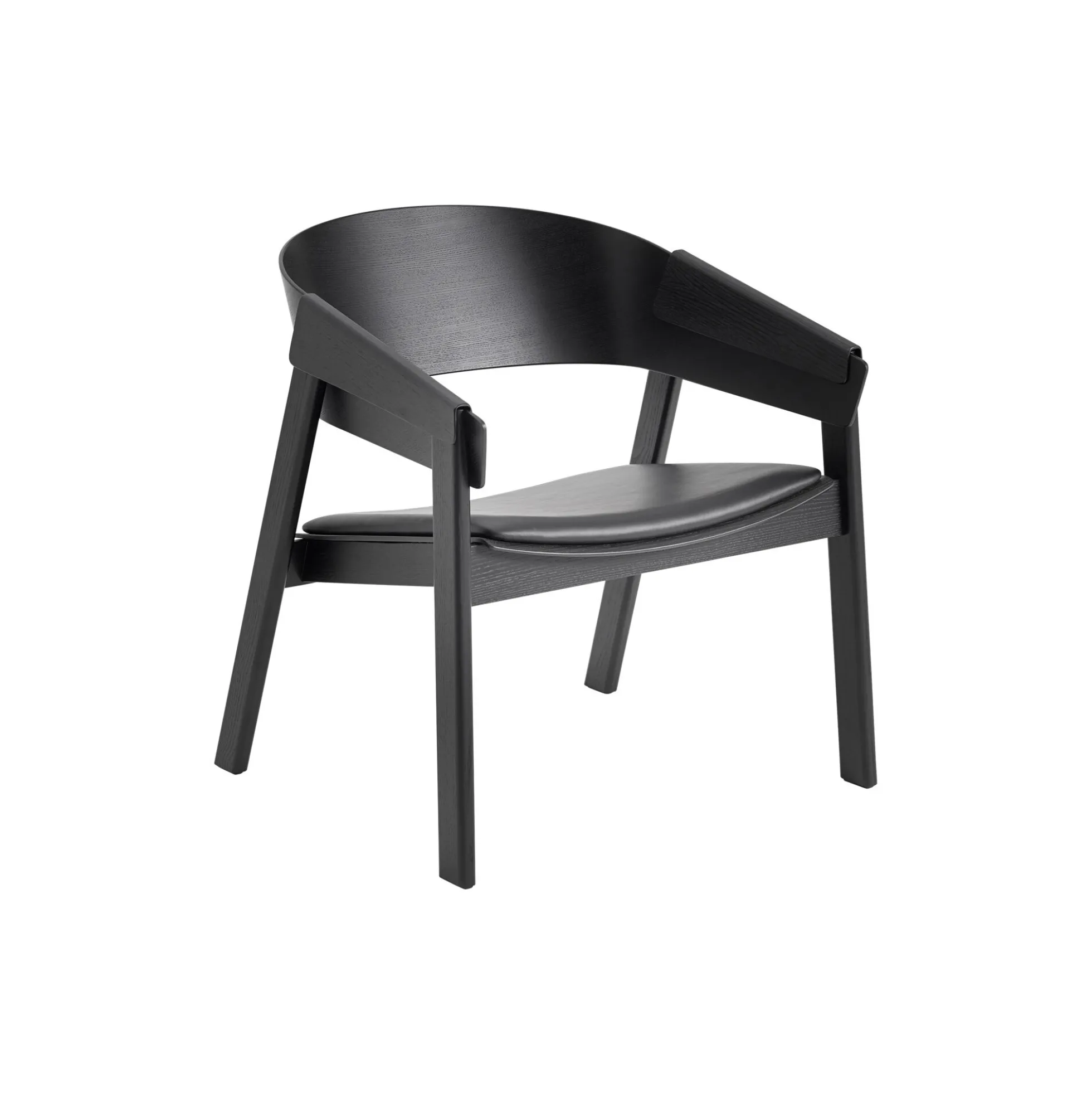 Cover Lounge Chair, refine leather black/black