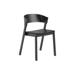 Cover Side Chair, refine leather black/black
