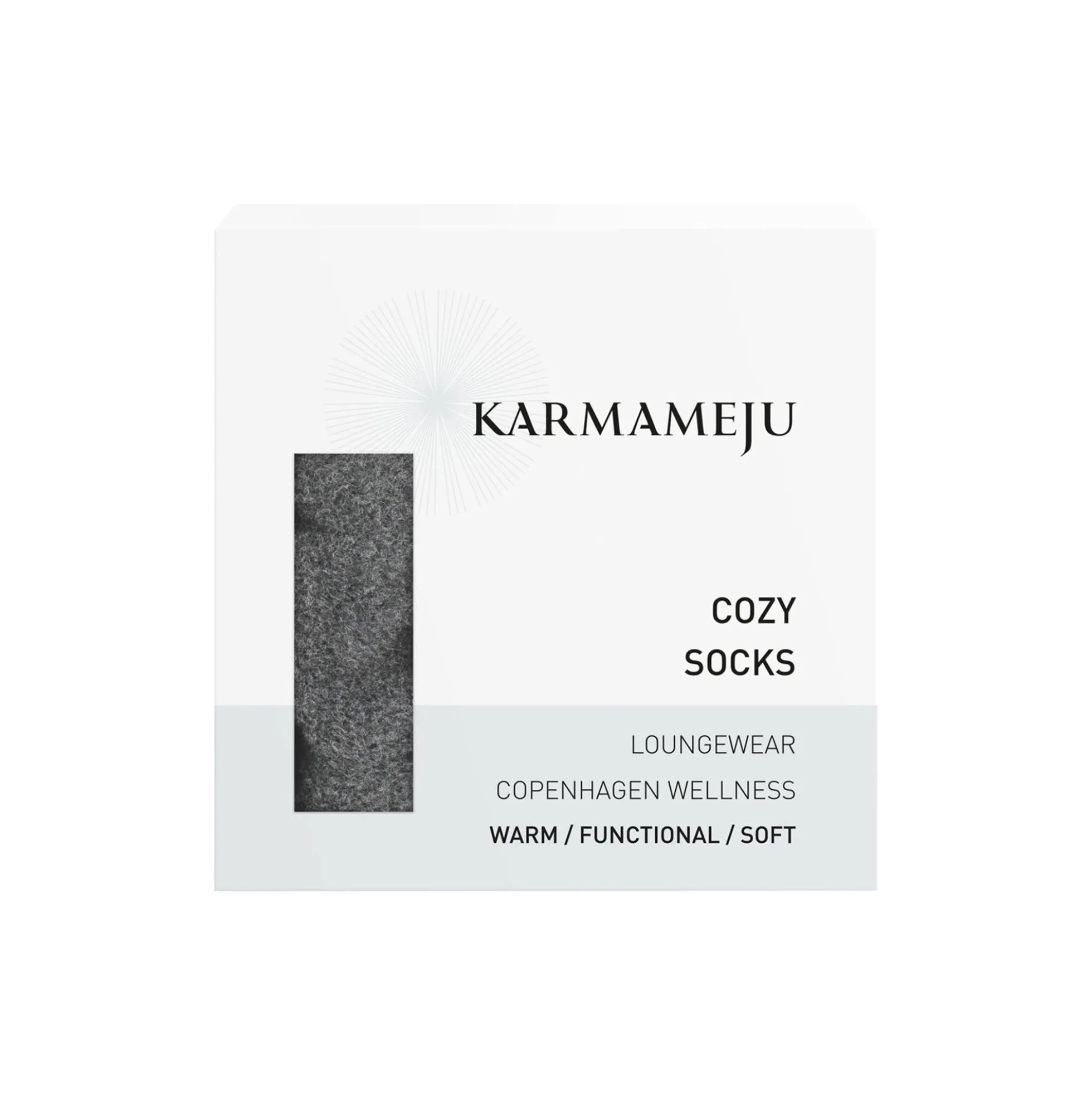 COZY fleecesokker, dark grey