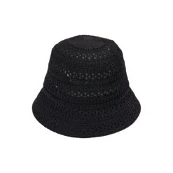 CROCHET Bucket Hat, black