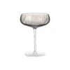 Crystal champagne coupe, smoke