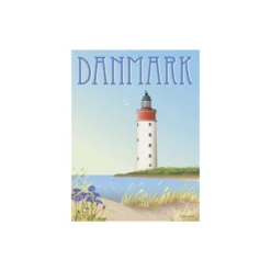 DANMARK Hvidt Fyr plakat