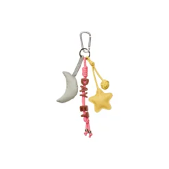 Day Moon and Star Charm, coffee bean