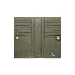 Delia bill and card case, moss green