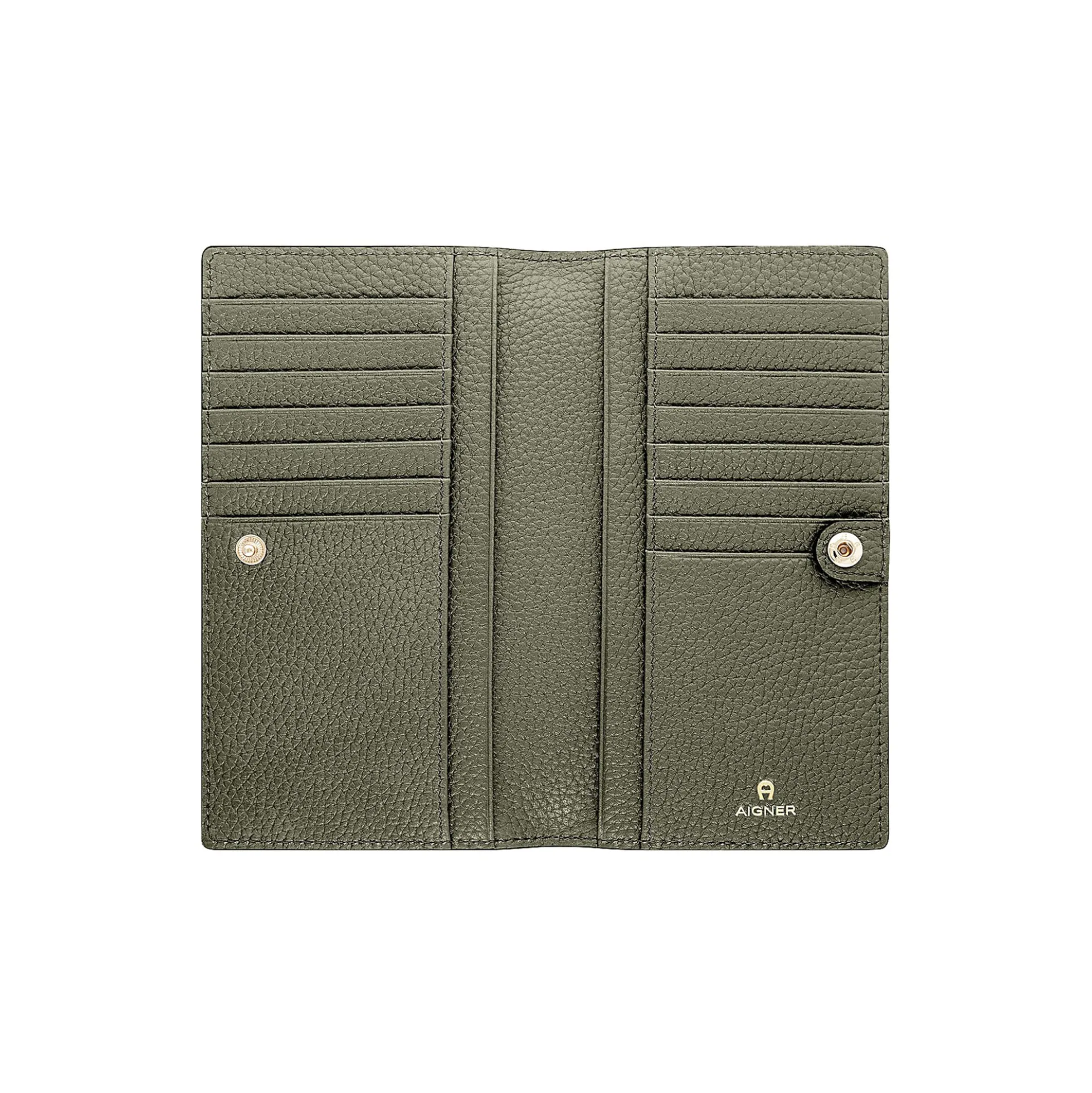 Delia bill and card case, moss green