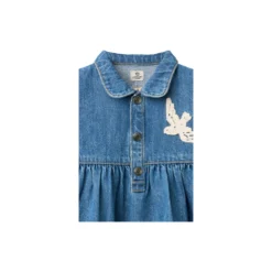 Denim Dress w. Crochet Doves