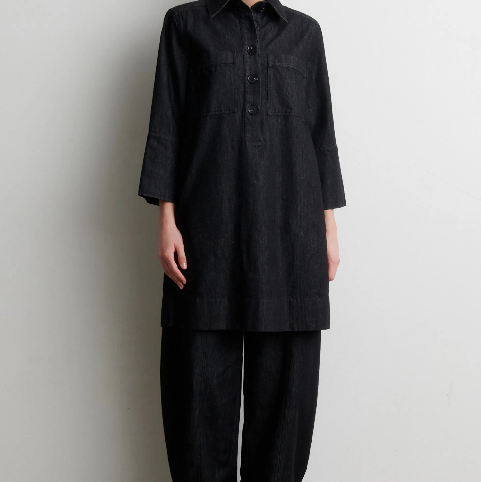 Dera Denim Cargo Trousers, black