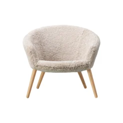 Ditzel loungestol, hvid/olieret eg
