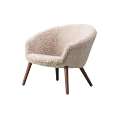 Ditzel loungestol, hvid/røget eg