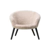 Ditzel loungestol, hvid/sortlakeret eg
