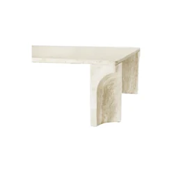 Doric Rectangular Coffee Table, neutral white