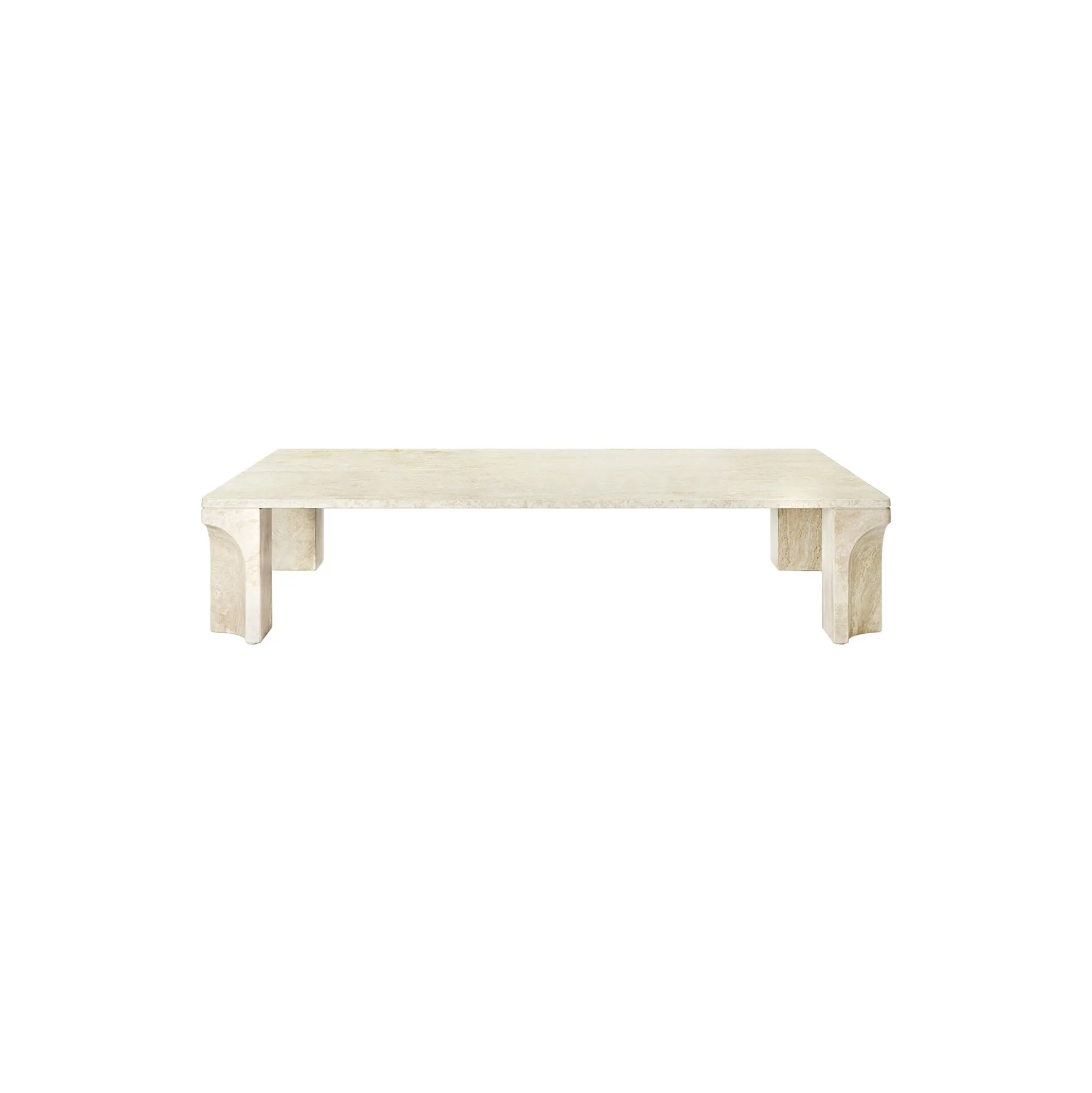 Doric Rectangular Coffee Table, neutral white