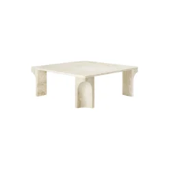 Doric Square Coffee Table, neutral white