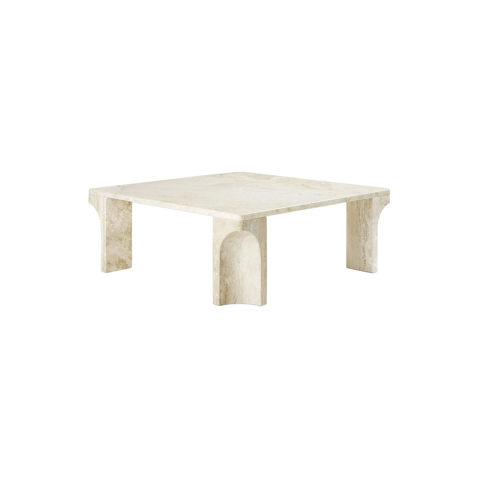 Doric Square Coffee Table, neutral white