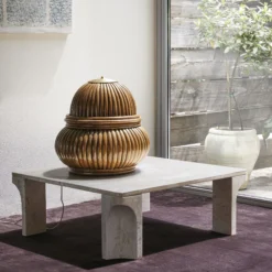 Doric Square Coffee Table, neutral white