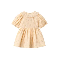 Dress S/S Adele, barely apricot flowers