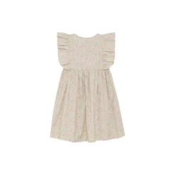 Dress SS in Liberty Fabric, double cream