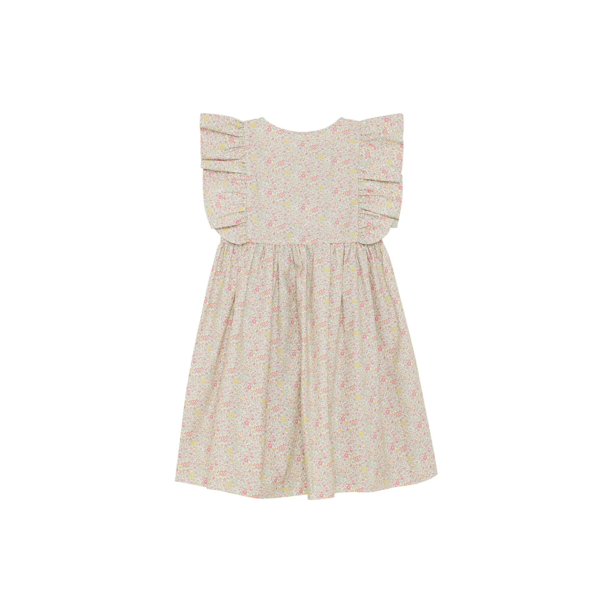 Dress SS in Liberty Fabric, double cream