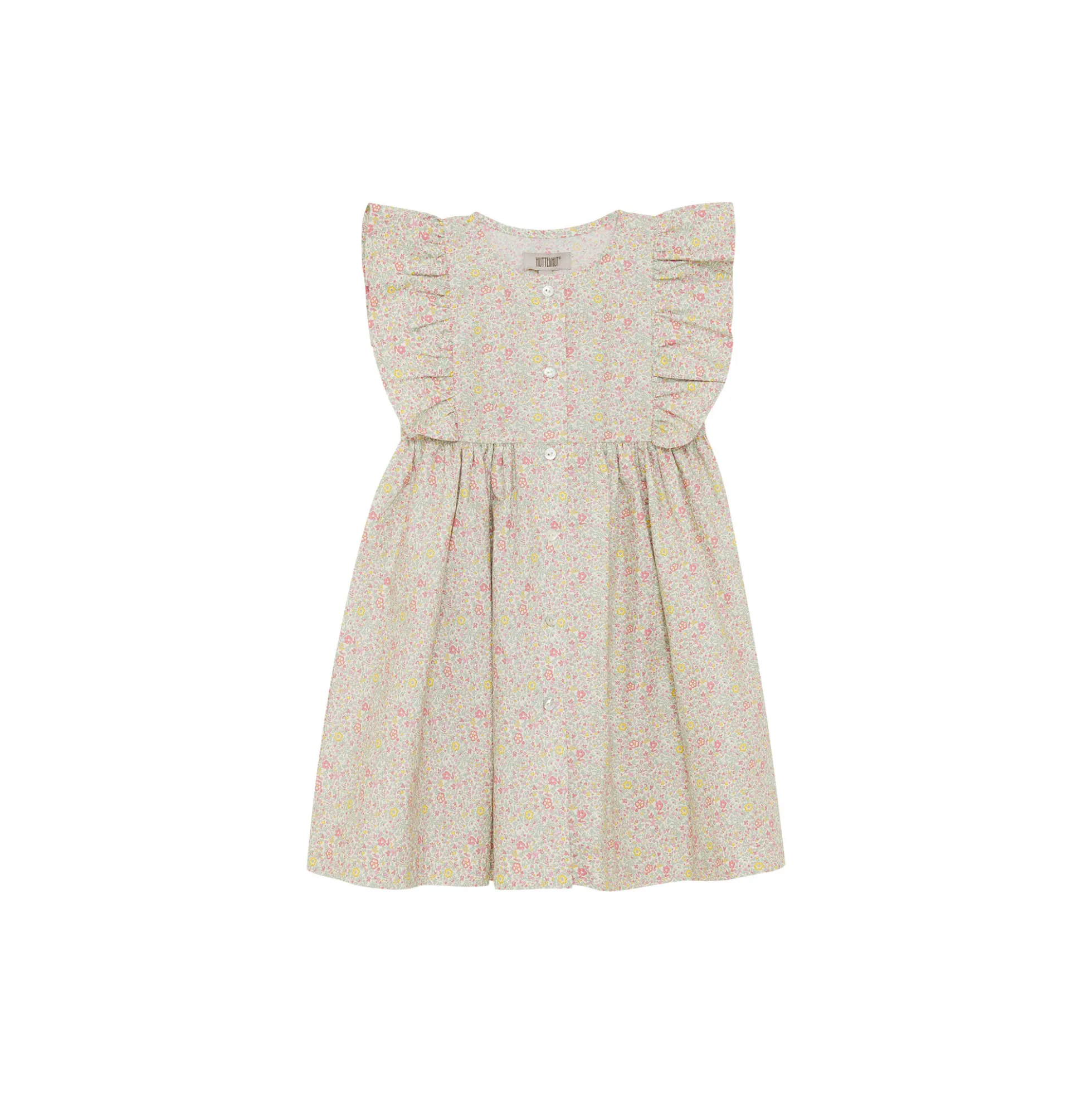 Dress SS in Liberty Fabric, double cream