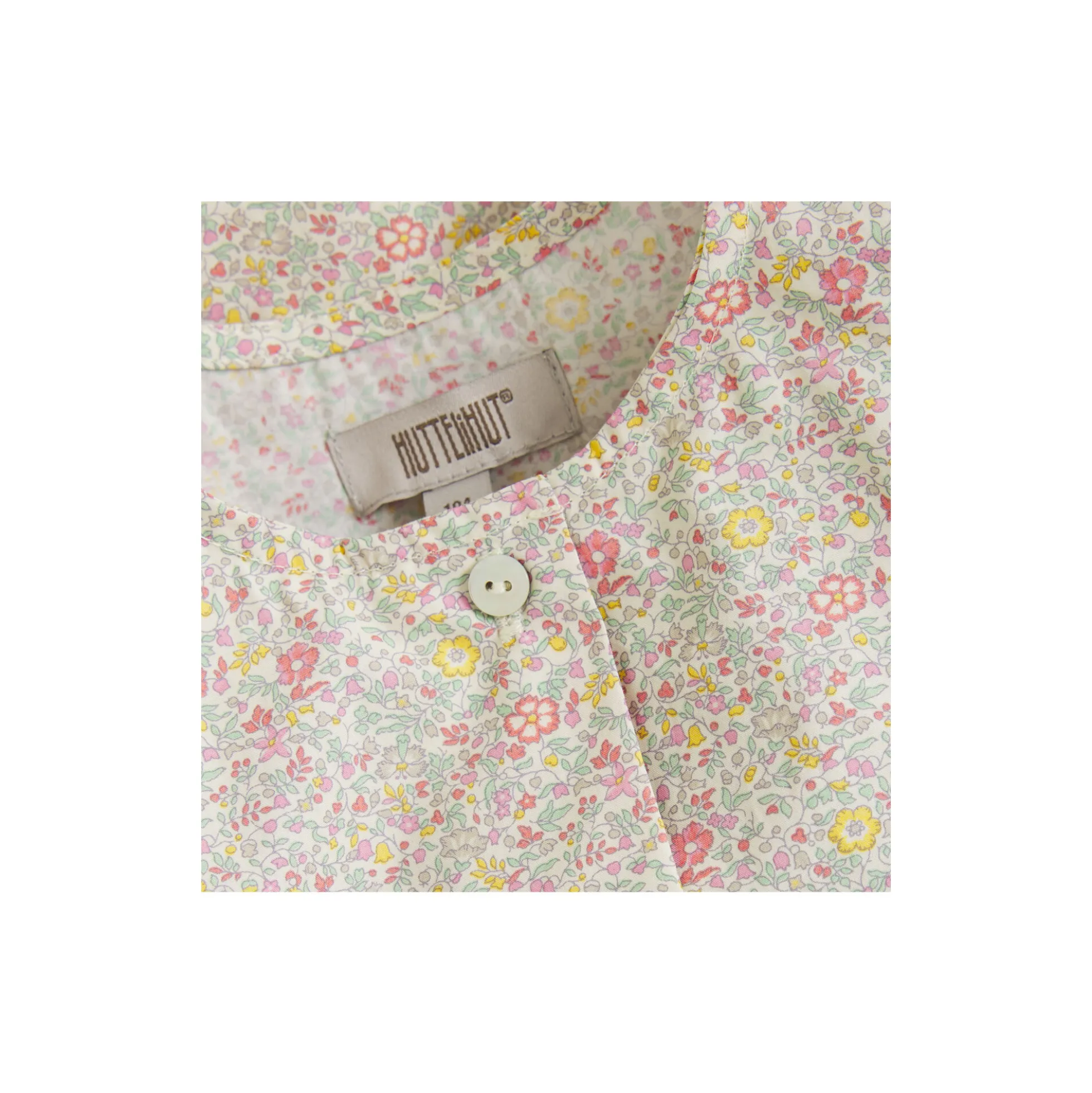 Dress SS in Liberty Fabric, double cream