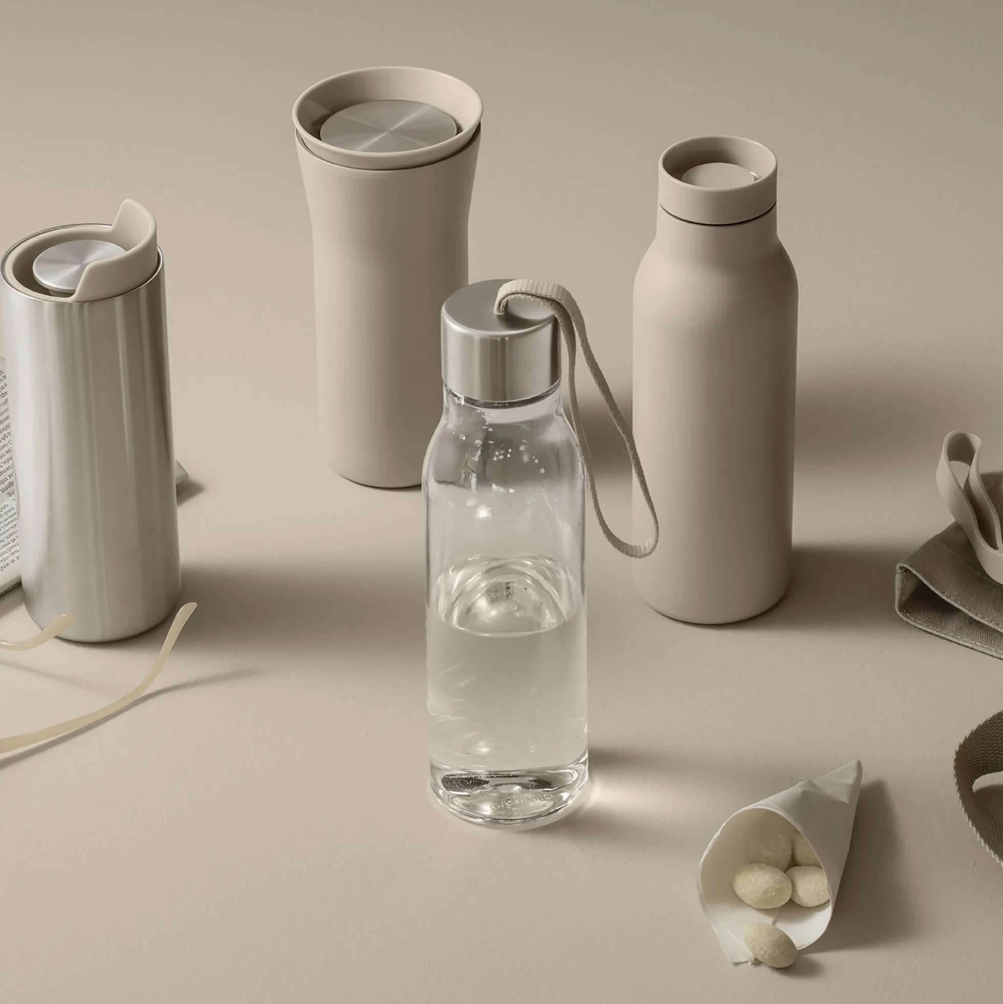 Drikkeflaske, pearl beige