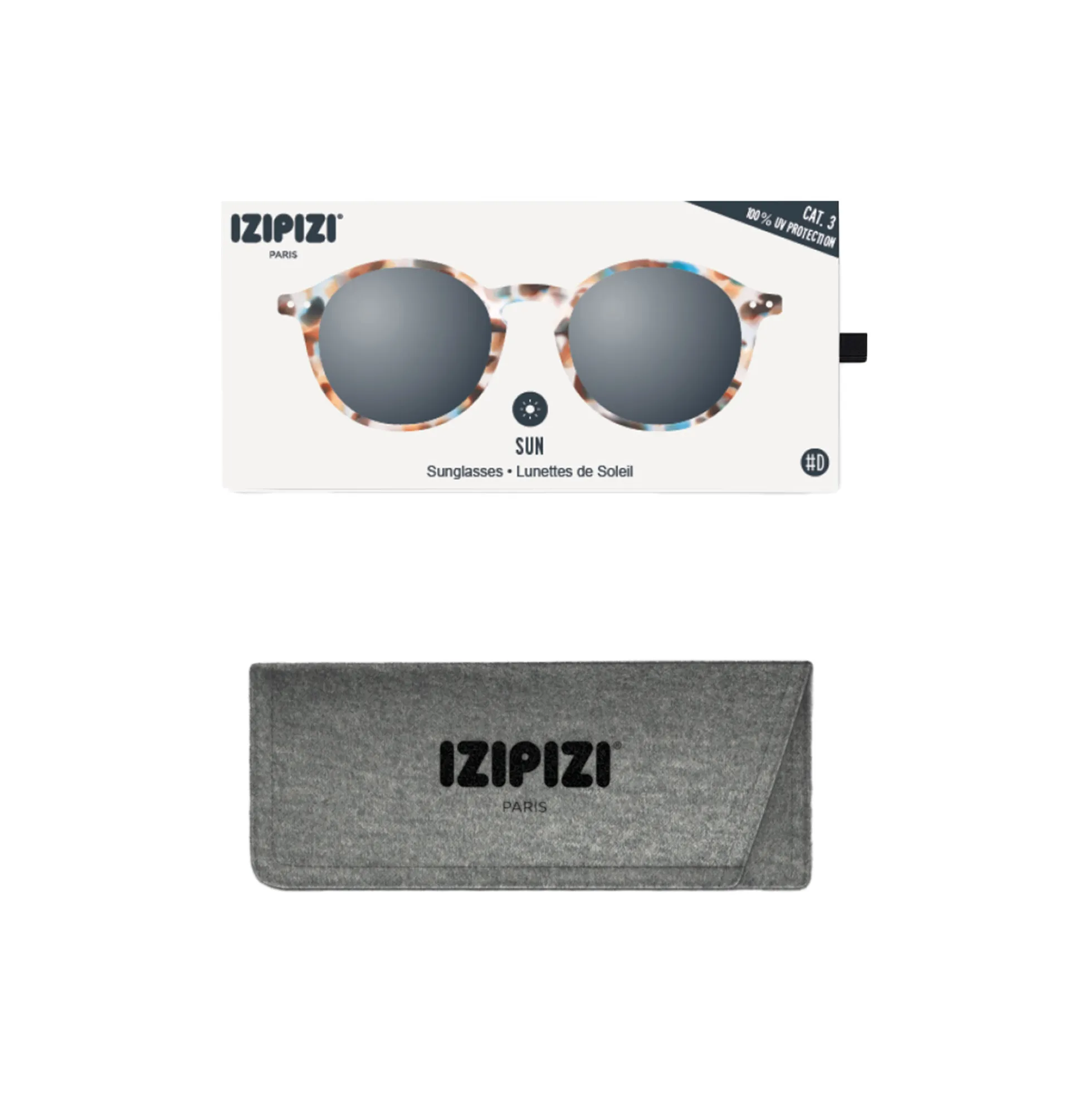 #D SUN solbriller, blue tortoise