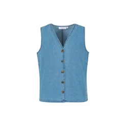 ELENORA denim vest, light denim blue