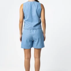 ELENORA denim vest, light denim blue