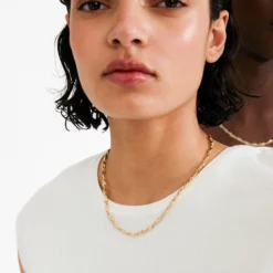ELIYAH halskæde, guldbelagt