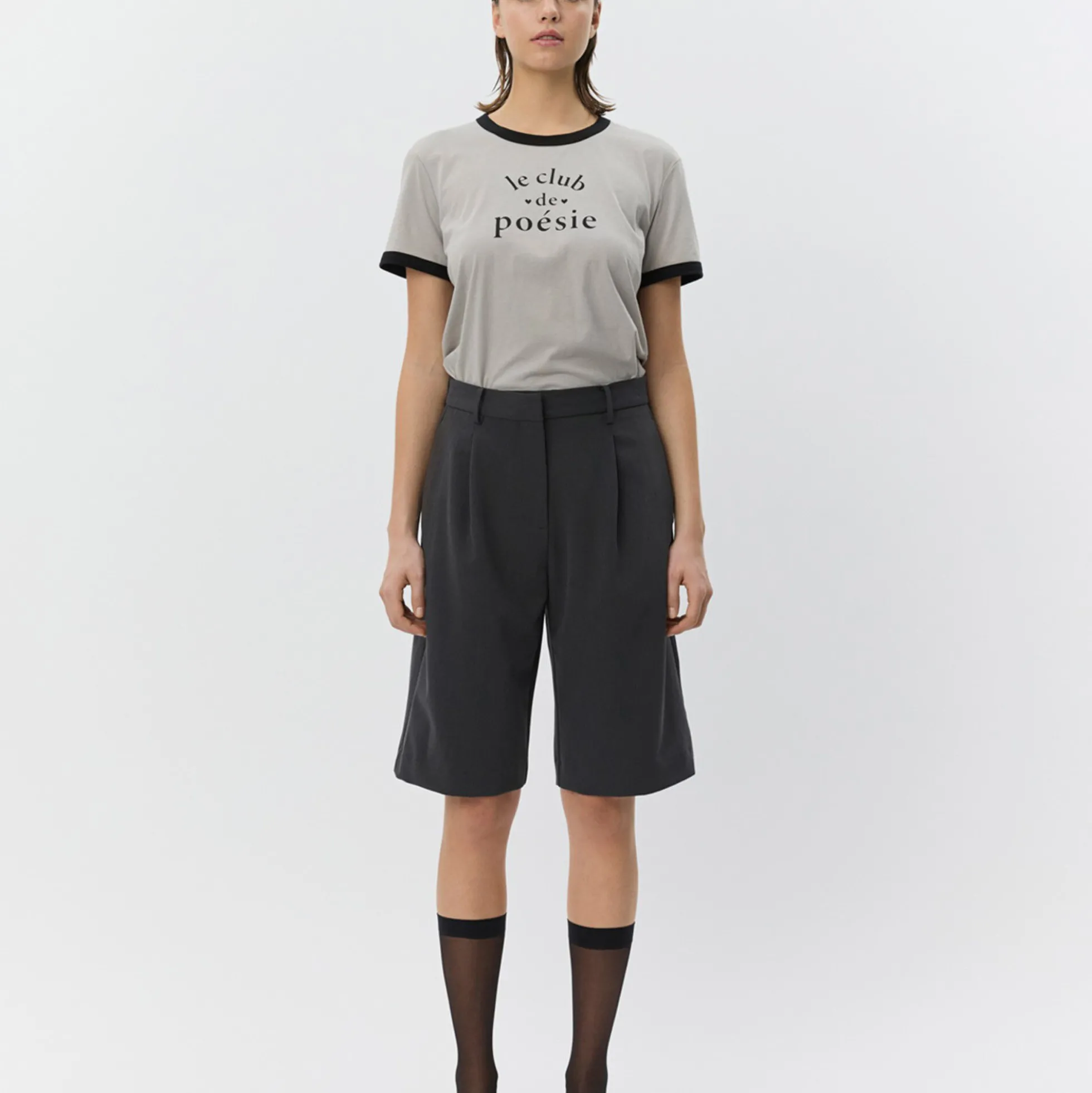 ElsaSW Bermuda Suiting Shorts, dark grey