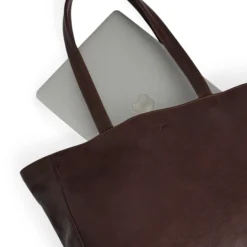 EmberMBG Shopper Soft Vintage, chocolate brown w/br. gold