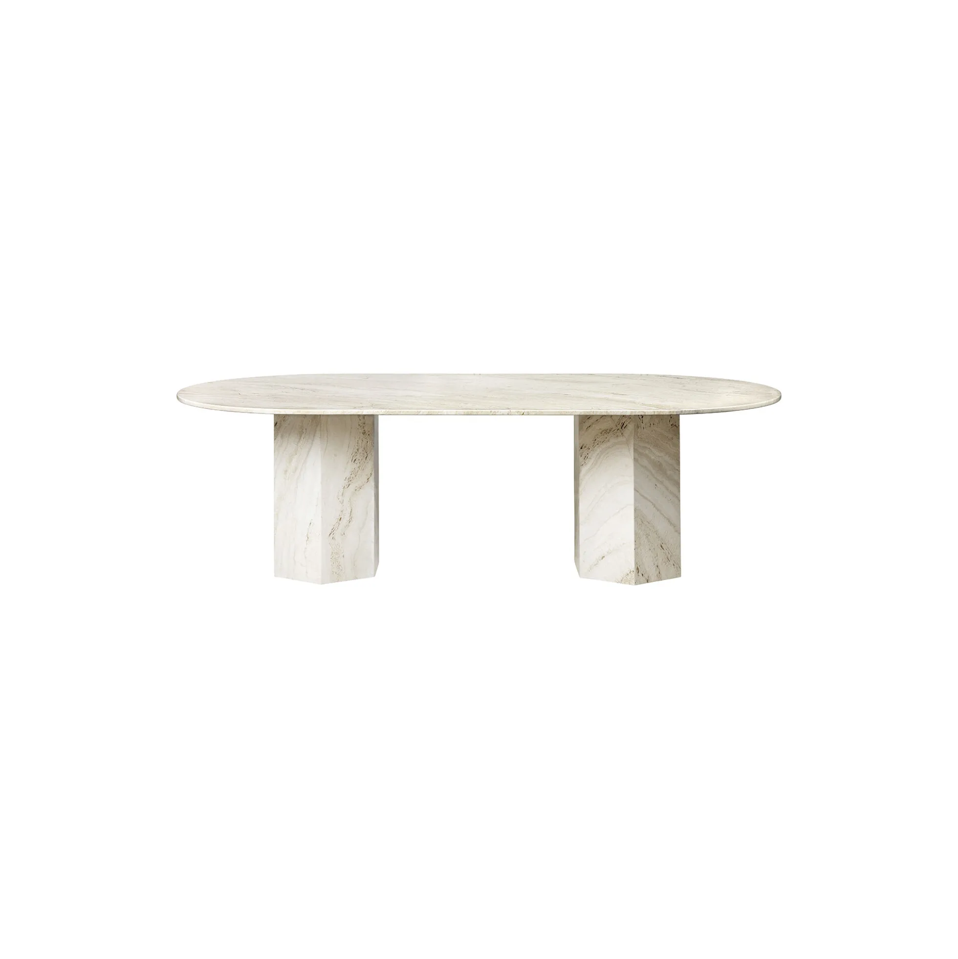 Epic Elliptical Dining Table, neutral white