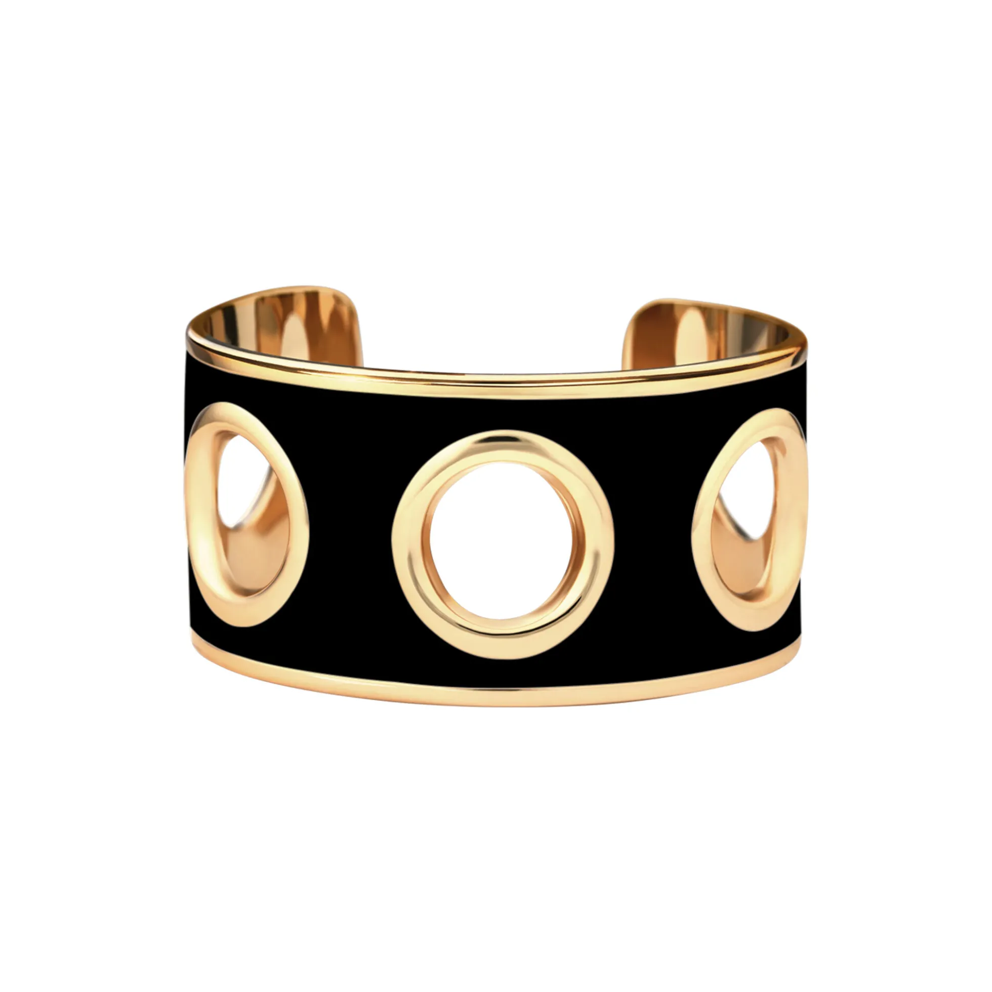 EYELET Bracelet Thick, light gold/black