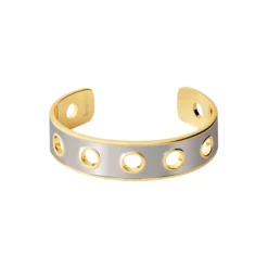 EYELET Bracelet Thin, light gold/rhodium