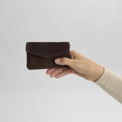 FaithMBG Coin Purse Suede, dark brown