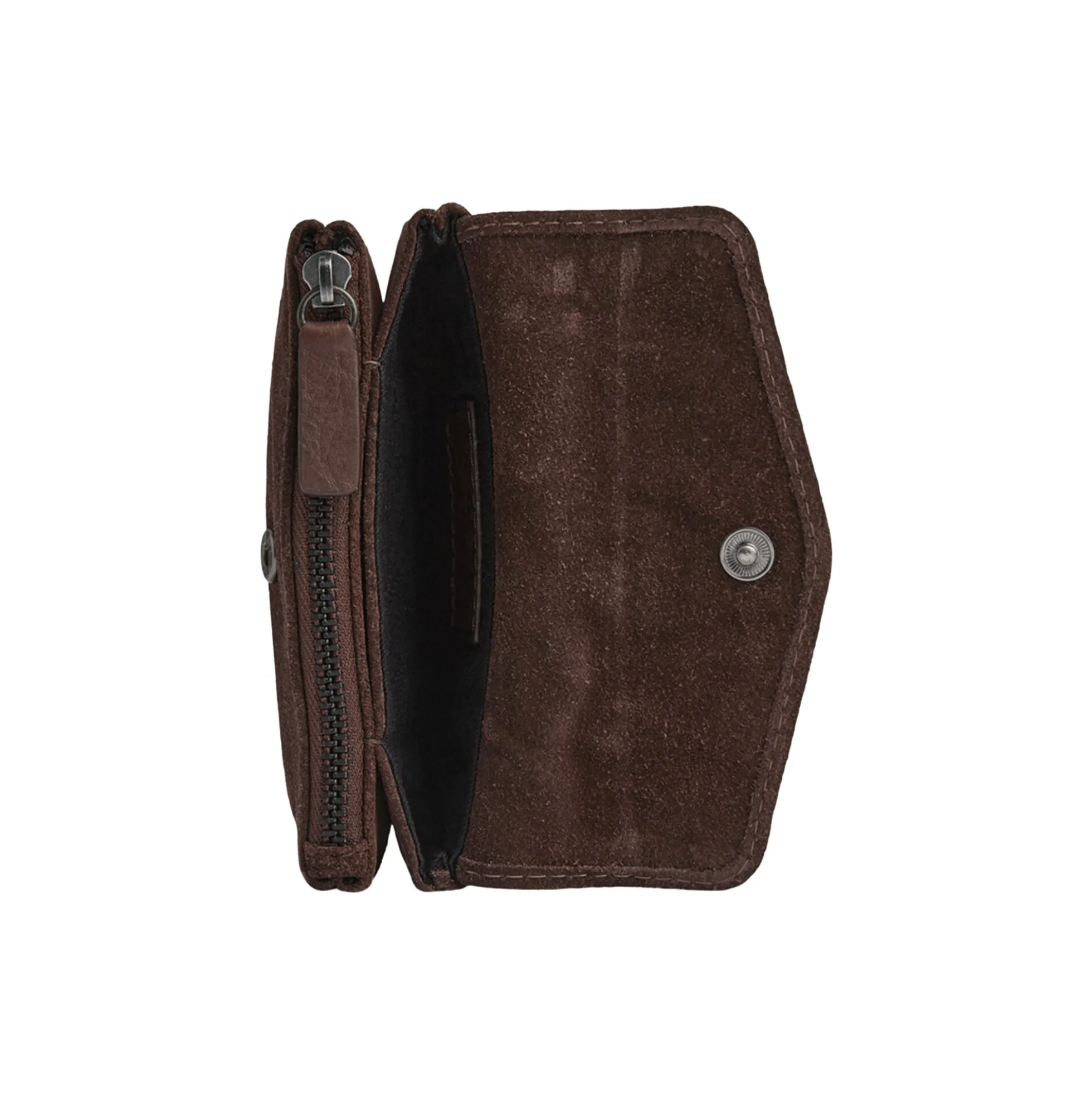 FaithMBG Coin Purse Suede, dark brown