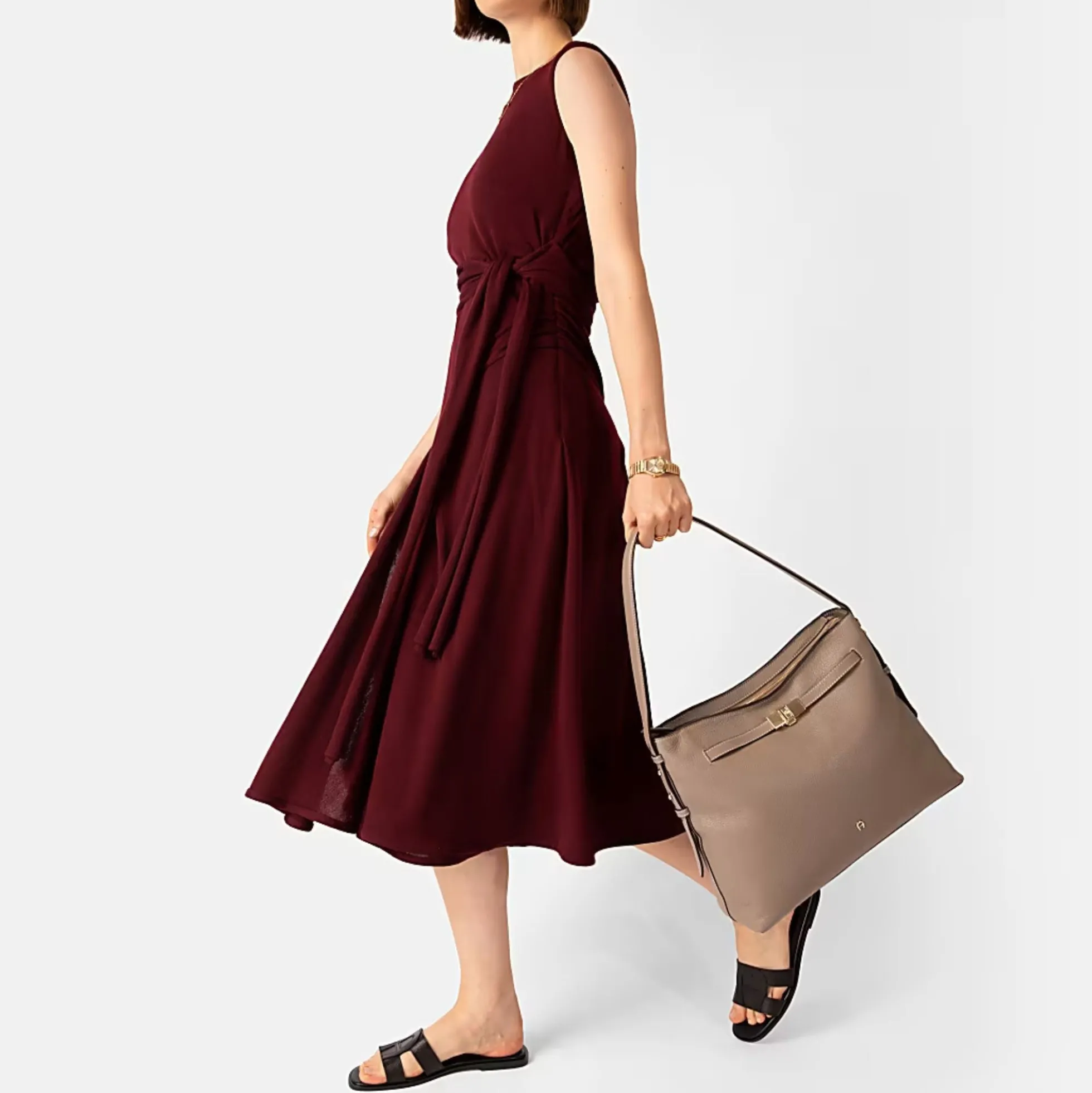 Farah Hobo Bag M, taupe