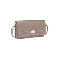 Farah Wallet on Leather Strap, taupe