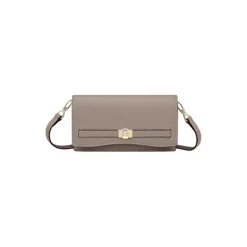 Farah Wallet on Leather Strap, taupe