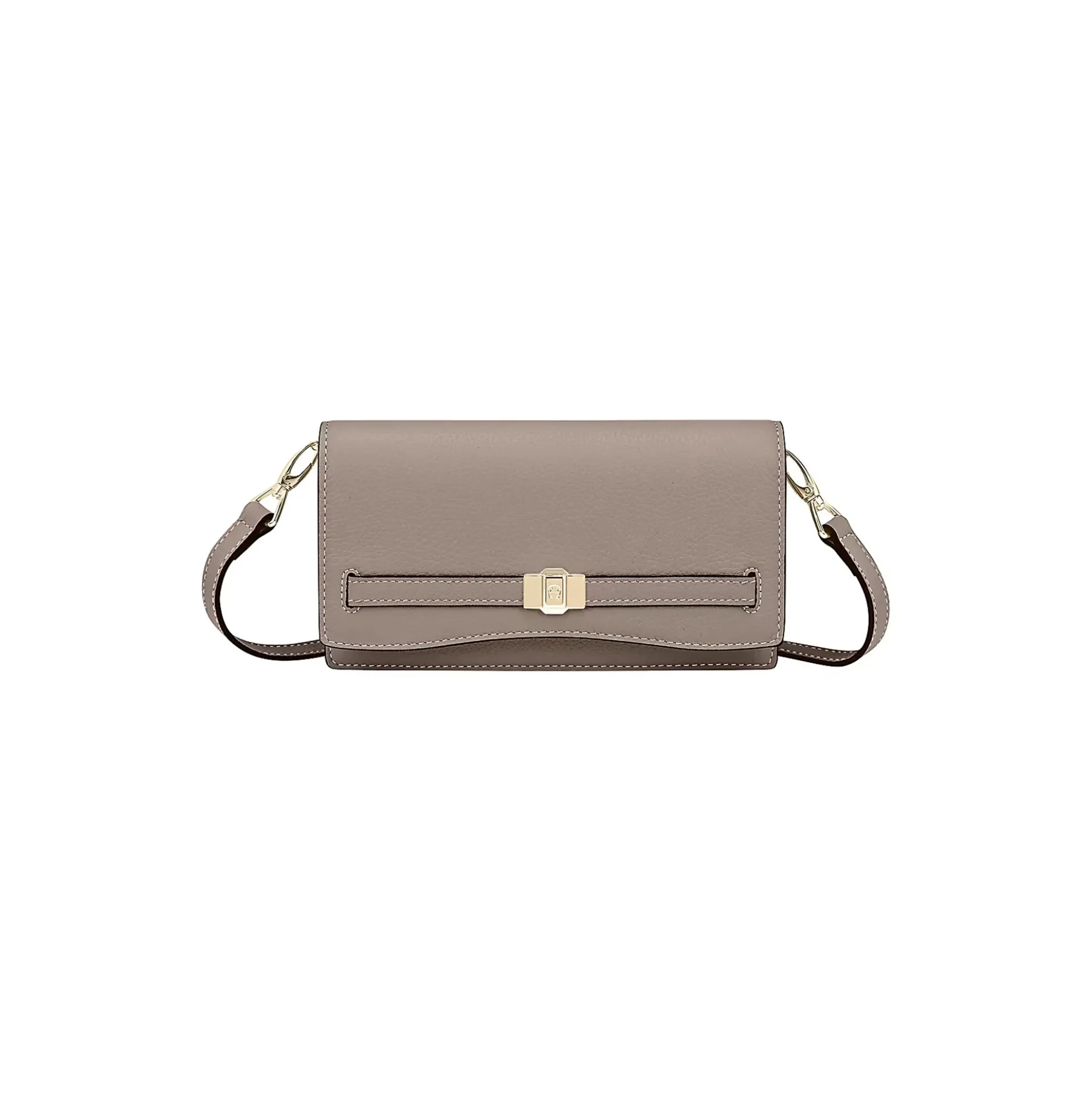 Farah Wallet on Leather Strap, taupe