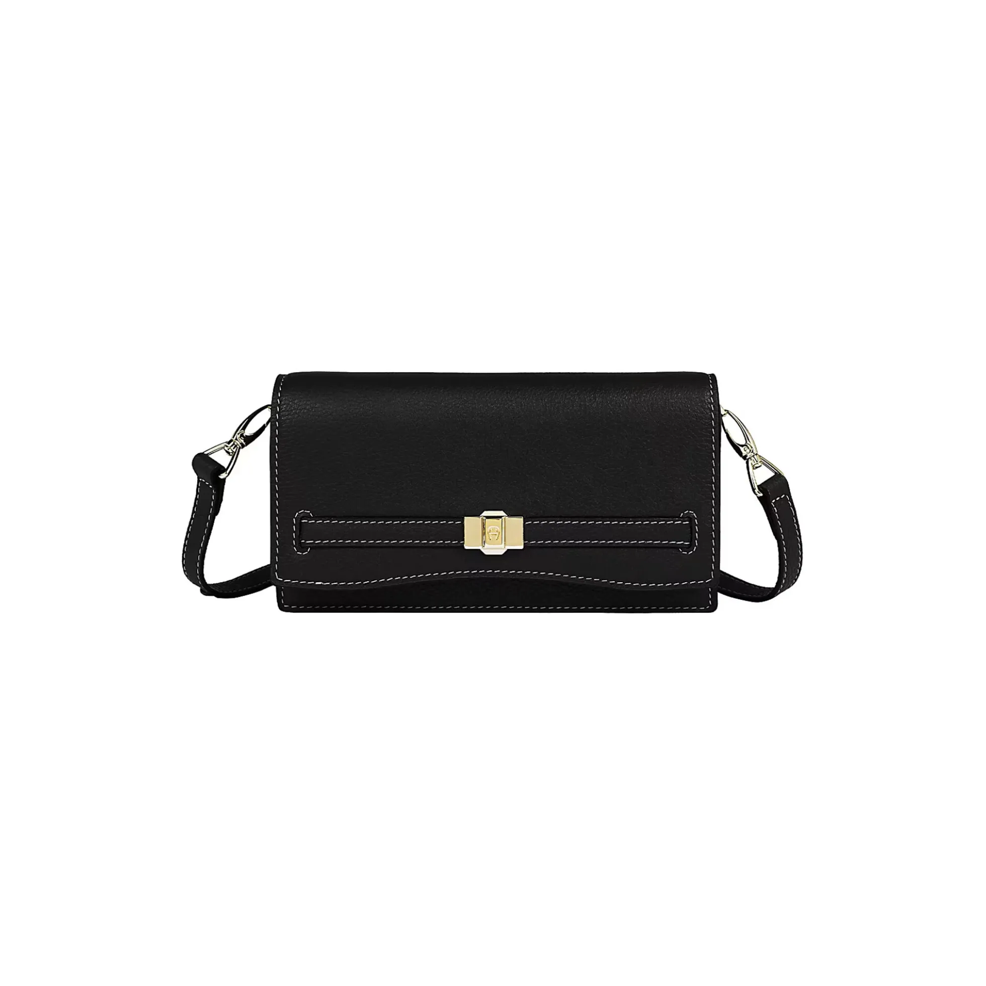 Farah Wallet on Leather Strap, black