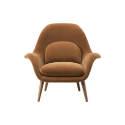 FF1770 Swoon Lounge Chair, Grand Mohair 2103/bejdset røget eg