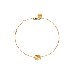 Firkløver armbånd, forgyldt