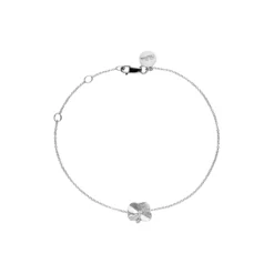 Firkløver armbånd, sølv