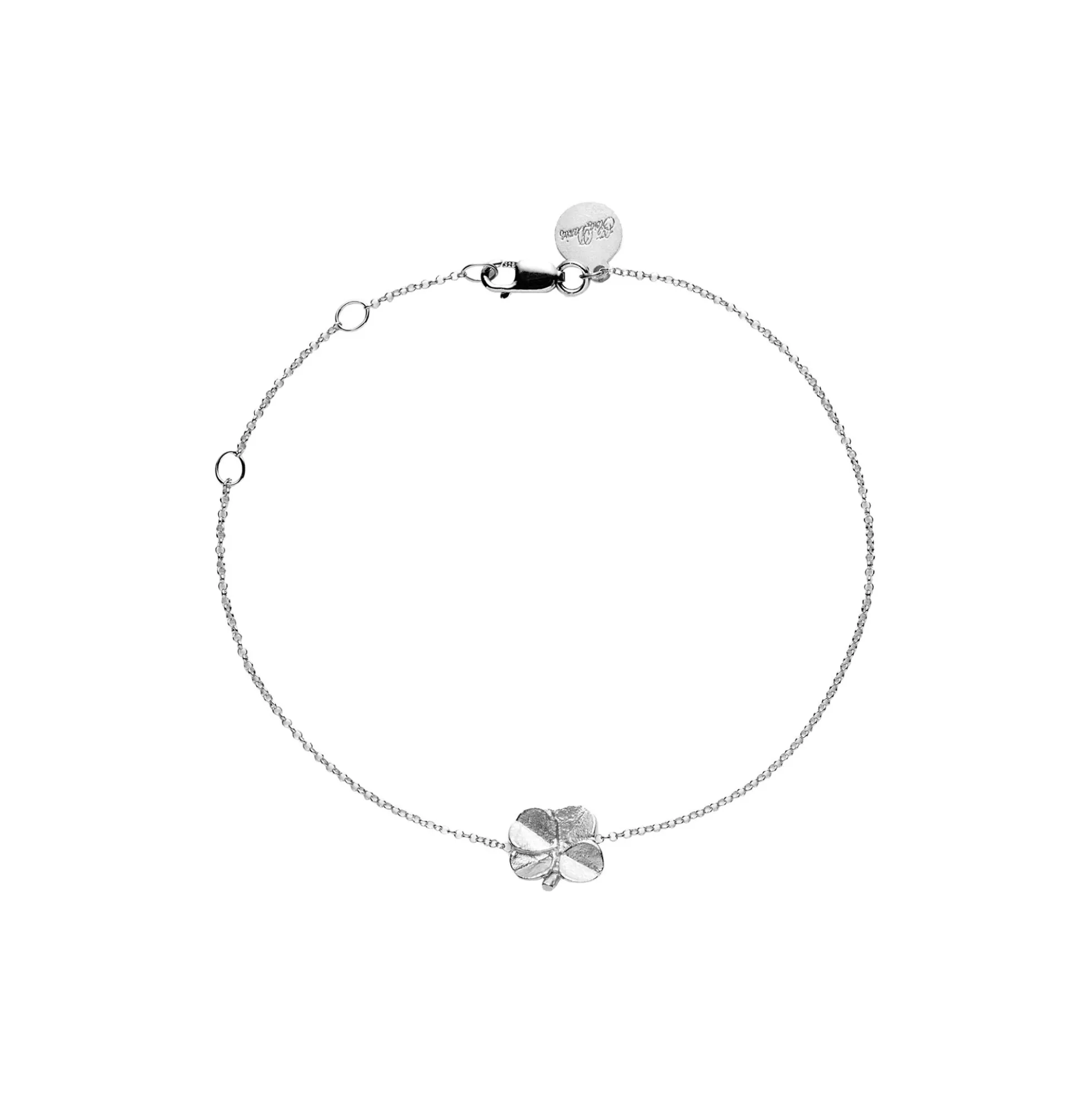 Firkløver armbånd, sølv