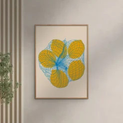 Five Lemons in a Net Bag